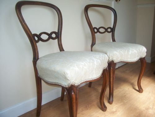 Pair Hewetson & Milner Walnut Bedroom or Dining Chairs