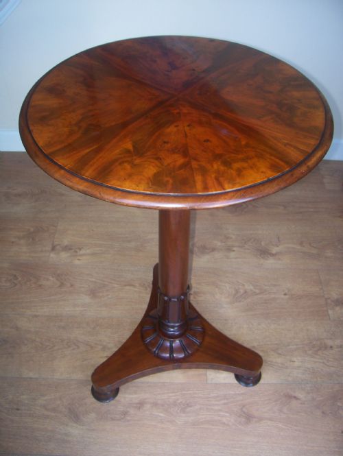 William IV Mahogany Wine Lamp or Occasional Pedestal Table