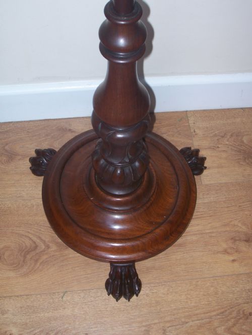 VICTORIAN MAHOGANY POLE SCREEN - ADDITIONAL PHOTO 3