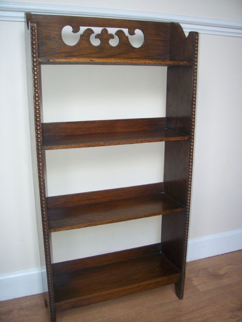 Slim Oak Open Bookcase