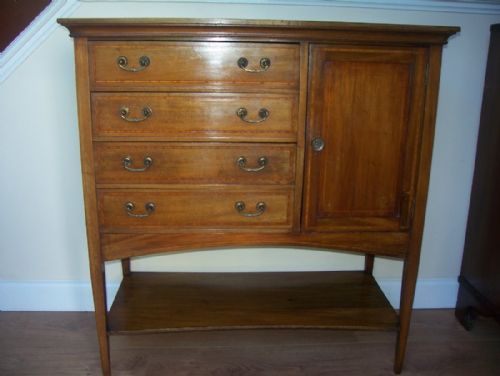 Edwardian Inlaid Mahogany Music or Filing Cabinet