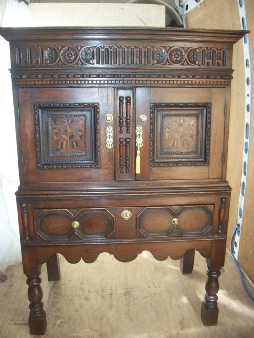 Oak Livery Cabinet on Stand