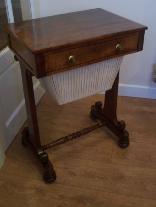 Gillow Stamped Mahogany Sewing or Work Table