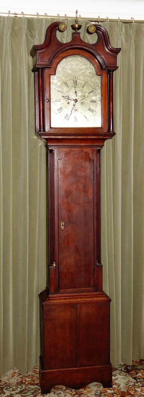 Mid 18th C Oak Grandfather Longcase Georgian III Clock