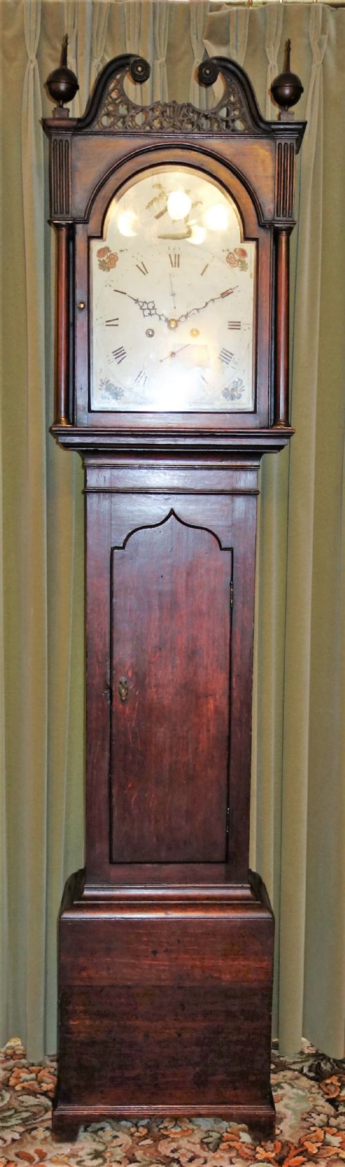 Late 18th Century Georgian (George Iii) Grandfather Longcase 8 Day Striking Clock