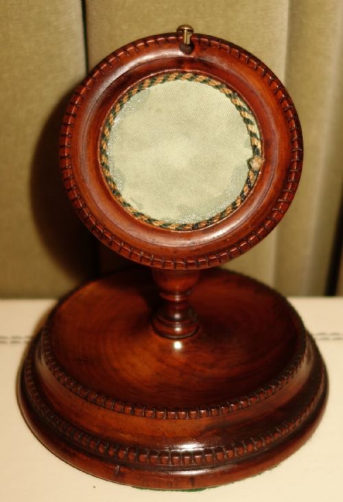 Fine 19th Century Mahogany Pocket Watch Stand with Dentil Decoration