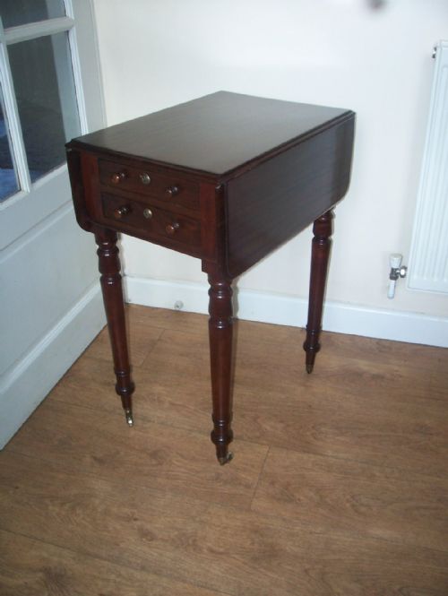 fig 1. c19th Mahogany small Pembroke work table