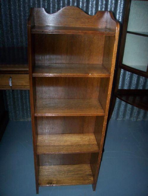 Slim Oak Open Bookcase