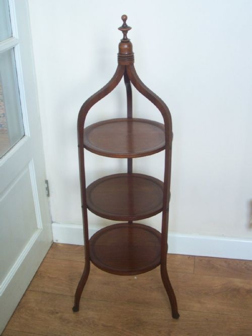 Edwardian Pagoda Mahogany Cakestand