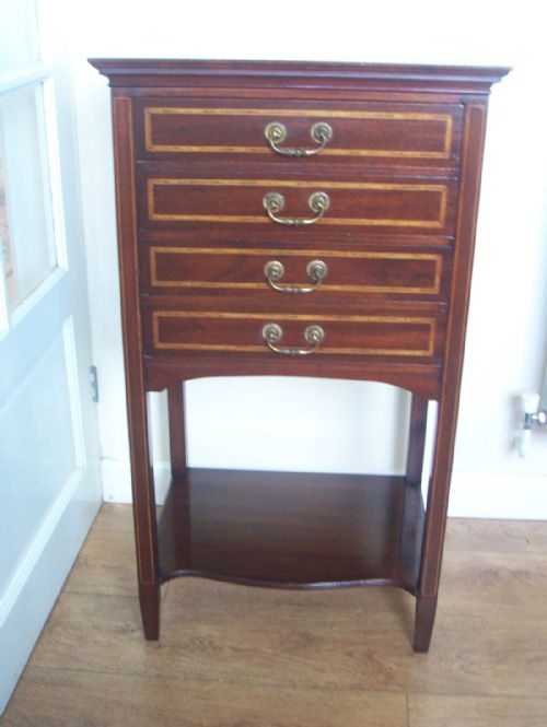 Edwardian Mahogany Sheet Music Cabinet
