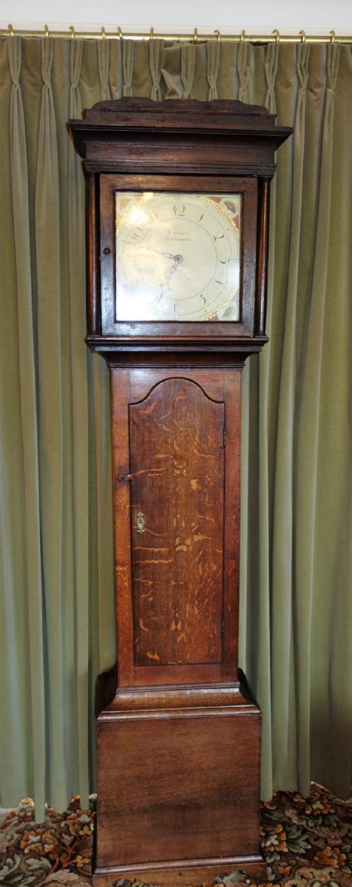 Late 18th/early 19th Century Oak Cased Georgian Grandfather Longcase Clock