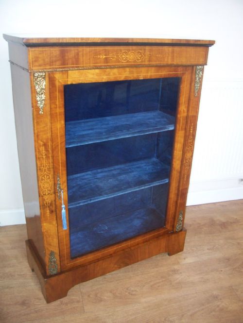 Victorian Inlaid Walnut Pier Cabinet