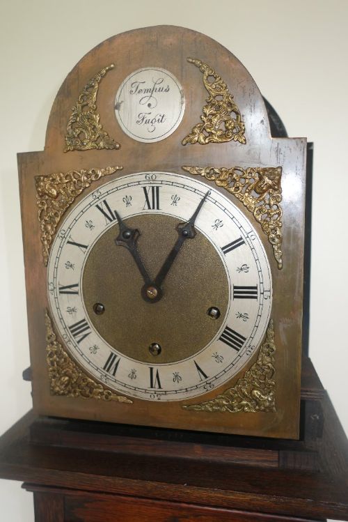 fig 1. Late 19th c Black Forest Westminster Chiming Grandmother or small Grandfather Longcase clock by Baduf with Patent No.379092 Circa 1888.