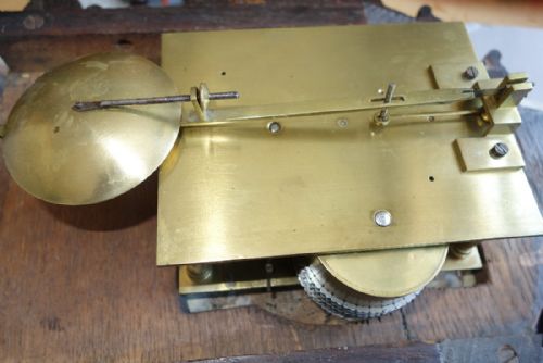 SMALL 8 INCH DIAL FUSEE BRACKET WALL CLOCK CIRCA 187080 - ADDITIONAL PHOTO 4