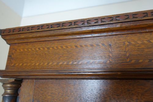 fig 1. Georgian - George II - Oak with Inlay and Dentil Decoration Grandfather Longcase Clock - 18th Century Pre 1751 - John Calver, Woodbridge, Suffolk