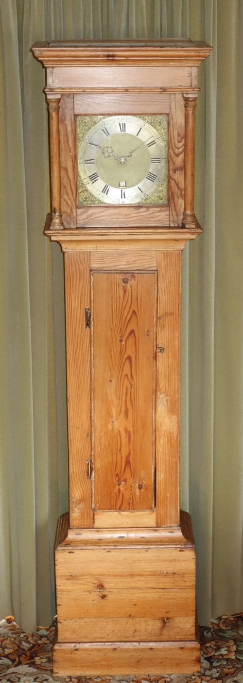 Cottage Pine Late 18th Century Georgian (George Iii) Grandmother or Grandfather Longcase Clock by John Reynolds - UK Delivery & Set Up Available