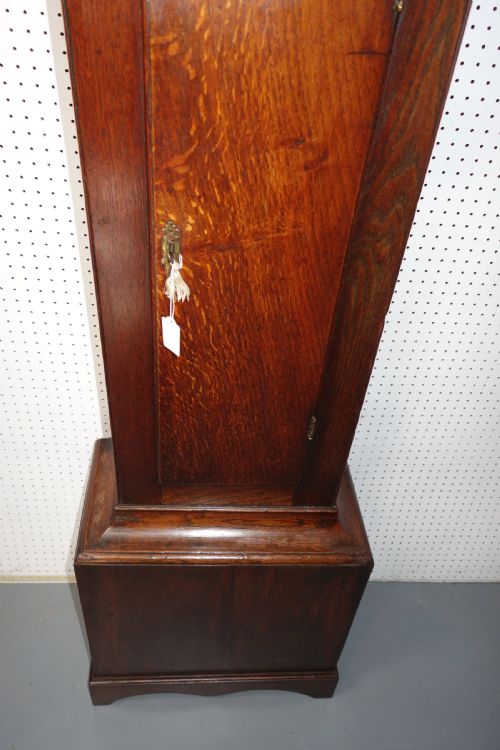fig 1. Late 18th Century (George III) Oak Grandfather Georgian Longcase Clock - John Birtles of Market Harborough