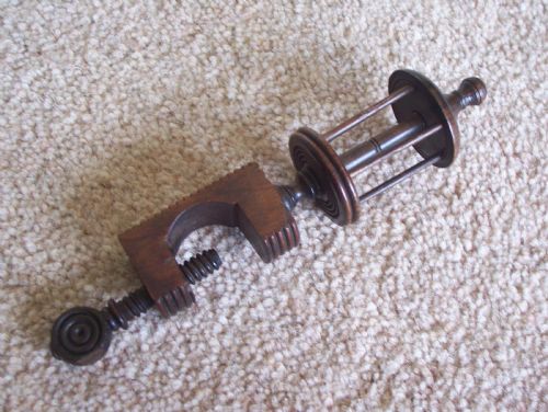 C19th Treen Cotton Winder Sewing Clamp