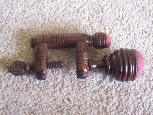 C19th Treen Rosewood Double Pin Cushion Sewing Clamp