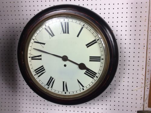 Early 20th C. Fusee Dial School/office/railway/post Office Wall Clock
