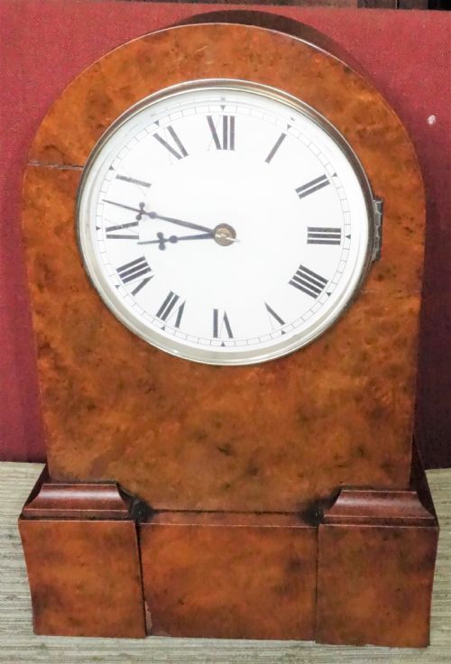 Late 19th Century Burr Walnut Cased 8 Day Striking Mantel/mantle Clock - Circa 1890 - With "Secrets"