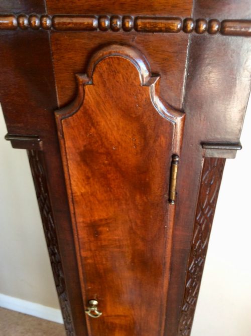 fig 1. Dwarf (63.75in) Mahogany 18th/19th C. Georgian Grandfather/Grandmother or Longcase Clock of Traditional Design