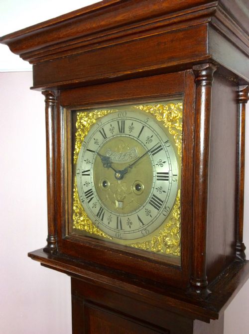 fig 1. Circa 1747-57 Mid 18th Century George III Oak 8 Day Grandfather Longcase Clock - With Provenance