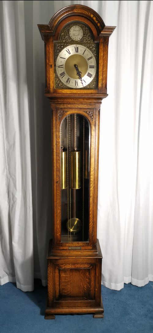 Mellow Sounding Triple Weight 4 or 8 Gong Musical Quarter Chiming Glass Fronted English Grandfather/grandmother Longcase Clock