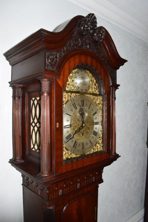 fig 1. Winterhalder Deadbeat Regulator with Maintaining Power Triple Weight Westminster Chiming Musical Grandfather 8 Day Longcase Clock