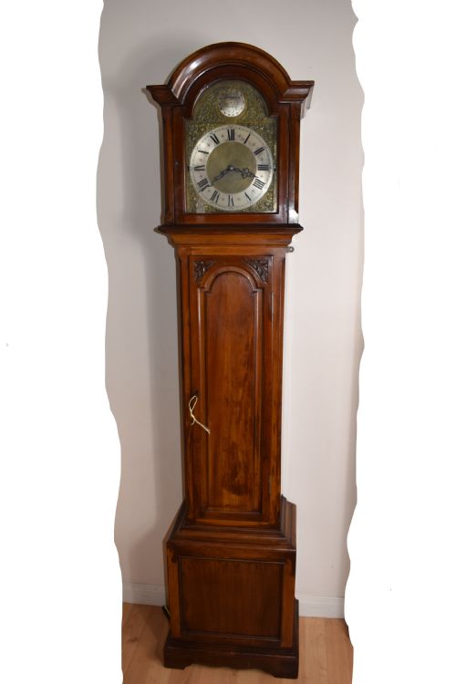 Warm Walnut Grandmother/grandfather Longcase Clock with Peerless/embee Quarter Chiming Triple Weight 8 Day Westminster Musical