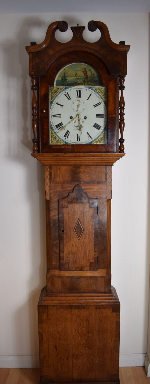 19th Century Mahogany & Oak Grandfather Longcase Clock Gadsby of Leicester