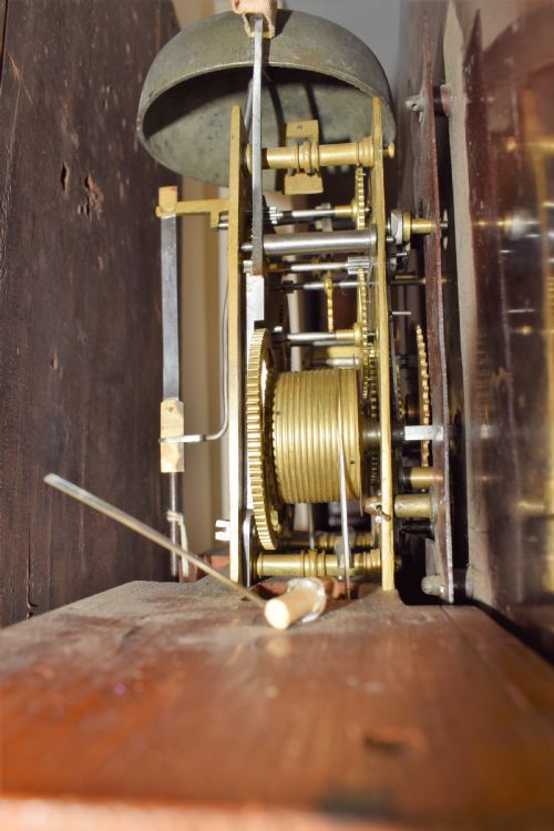 fig 3. 19th Century Mahogany & Oak Grandfather Longcase Clock Gadsby of Leicester 