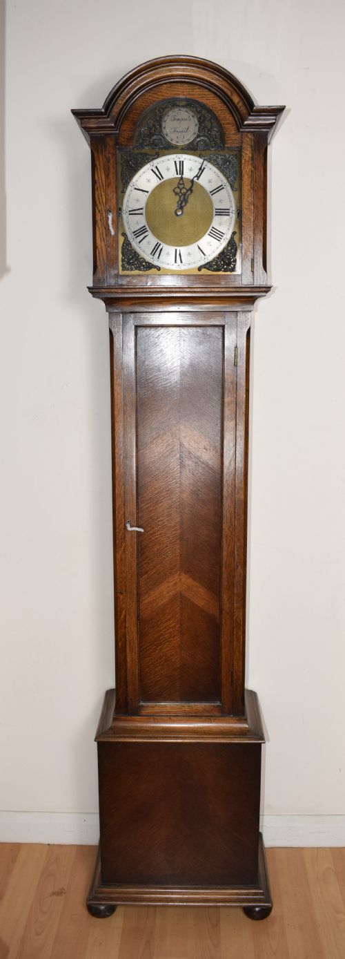 Triple Weight Westminster Chiming Musical Oak Cased Grandmother or Grandfather Longcase Musical Clock