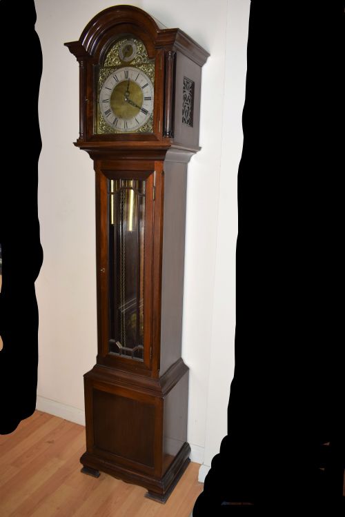 Good Quality Bravingtons Mahogany Grandmother or Grandfather Longcase Clock with Triple Tune and Triple Weight Peerless Musical Movement