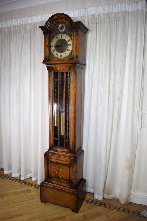 From a 5* Hotel - Triple Musical Quarter Chiming Astragal Glazed Grandfather Triple Weight  Longcase Clock - Peerless/embee 8 Day Movement