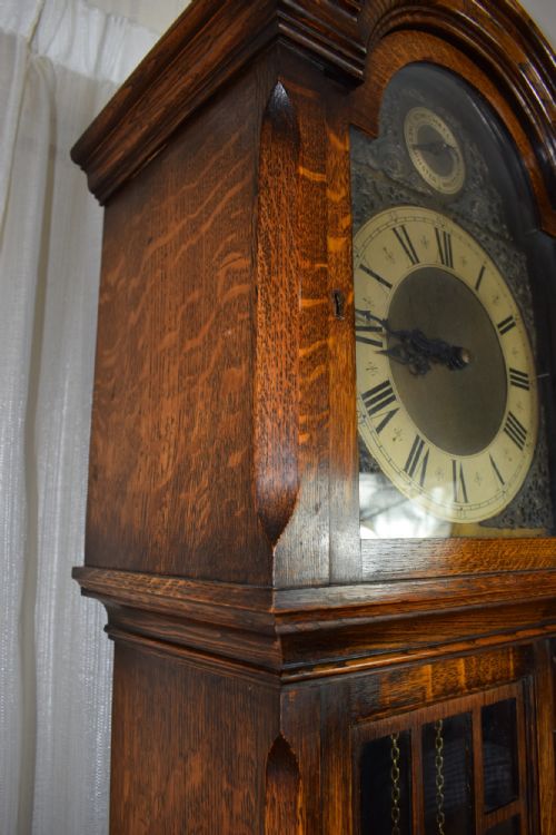 fig 3. From A 5* Hotel - Triple Musical Quarter Chiming Astragal Glazed Grandfather Triple Weight Longcase Clock - Peerless/Embee 8 Day Movement