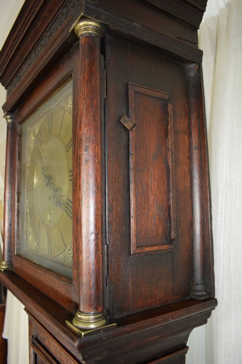 fig 2. Geo Borrett of Stowmarket Mid 18th C. Oak Grandfather Longcase Clock with 8 Day Fusee Movement