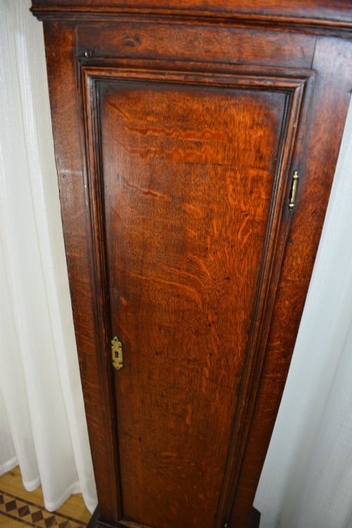 fig 3. Geo Borrett of Stowmarket Mid 18th C. Oak Grandfather Longcase Clock with 8 Day Fusee Movement