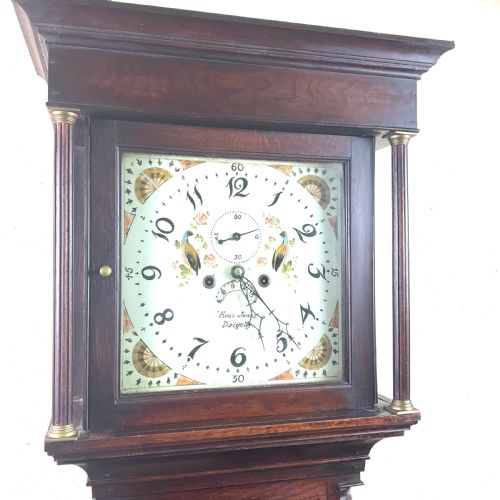Part Peg Jointed Early 19th Century Oak Welsh Country 8 Day Grandfather Longcase Clock