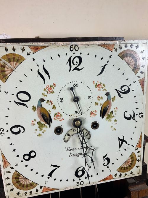 fig 1. Part Peg Jointed Early 19th Century Oak Welsh Country 8 Day Grandfather Longcase Clock