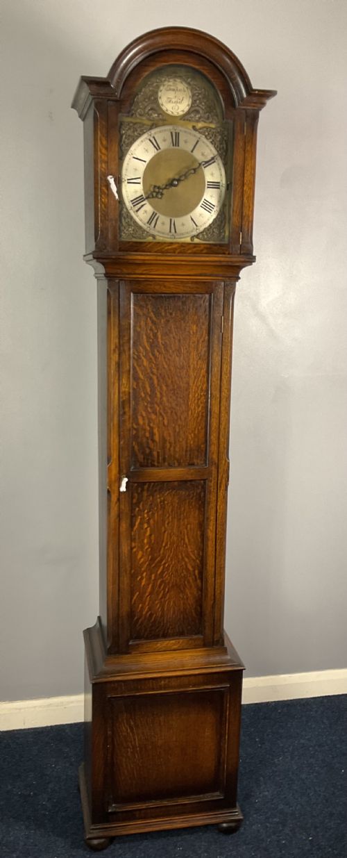 1930s Weight Driven Westminster Chiming Musical Oak Grandmother Grandfather Longcase Clock - Boots Drug Company Interest
