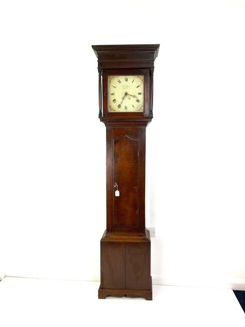 William Nelson Steele Aston (Oxon) Georgian Oak Grandfather Longcase Clock