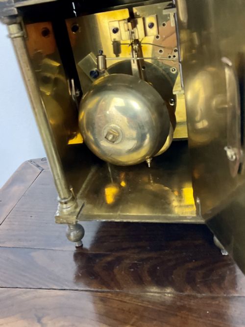 QUARTER STRIKING TWO BELL BRASS LANTERN CLOCK BY PEERLESS MATHIAS BAUERLE - ADDITIONAL PHOTO 4