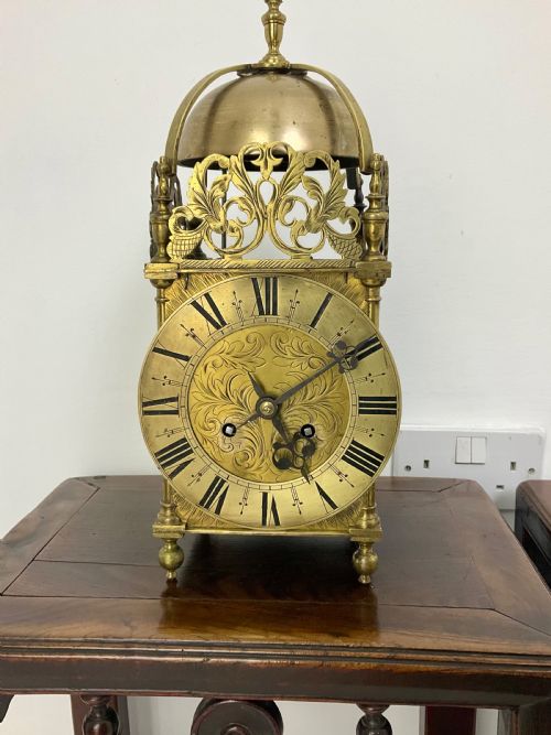 QUARTER STRIKING TWO BELL BRASS LANTERN CLOCK BY PEERLESS MATHIAS BAUERLE - ADDITIONAL PHOTO 11