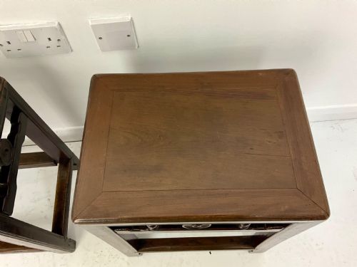 PAIR OF CHINESE HARDWOOD TABLES LAMP JARDINIERE SIDE OCCASIONAL - ADDITIONAL PHOTO 10