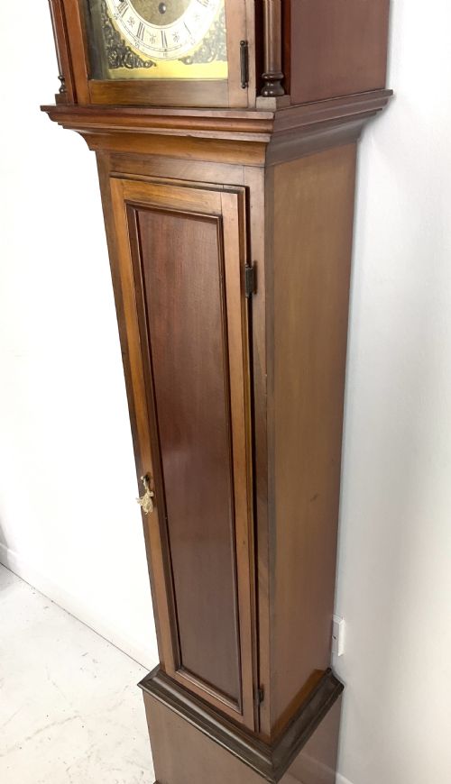 fig 1. Petit Walnut Quarter Chiming Grandmother Longcase Clock