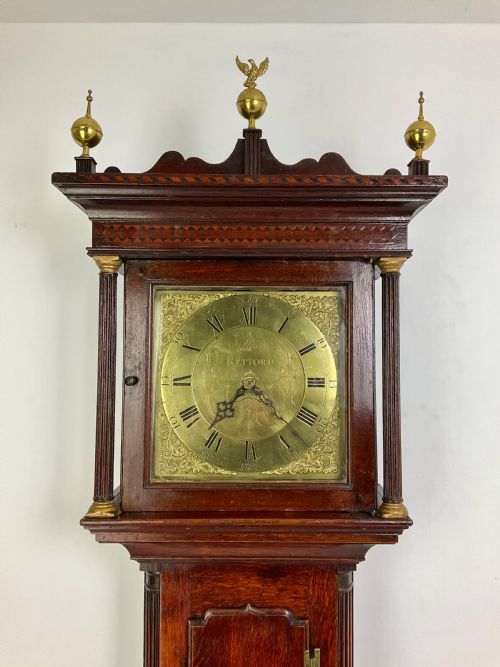 fig 1. J Marr Retford Georgian Oak Grandfather Longcase Clock