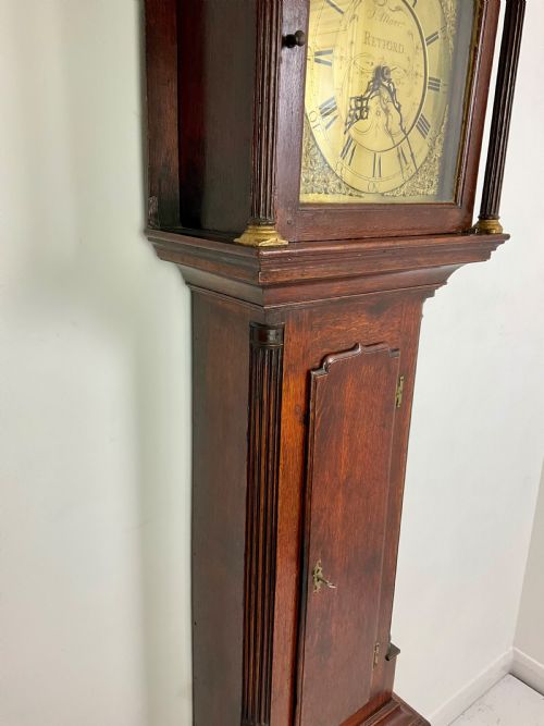 fig 2. J Marr Retford Georgian Oak Grandfather Longcase Clock