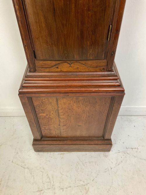 fig 2. W PIKE BARNSTABLE GEORGIAN OAK GRANDFATHER LONGCASE CLOCK