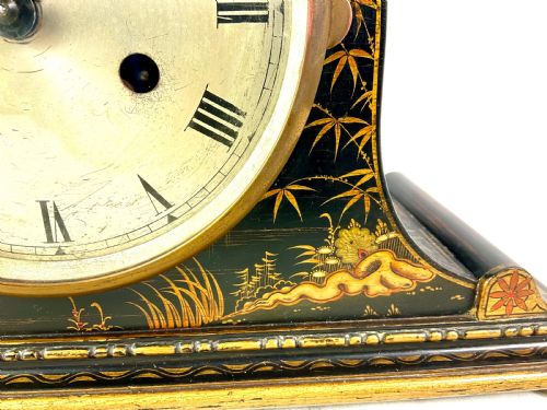 fig 1. Japanned Chinoiserie 8 Day Kienzle Striking Mantle Clock